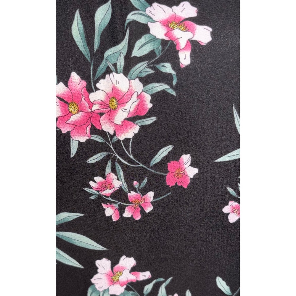 Torrid Womens Floral Keyhole Back Tank Top Black Pink Plus Size 2 2X 18 - Picture 6 of 9